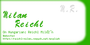 milan reichl business card